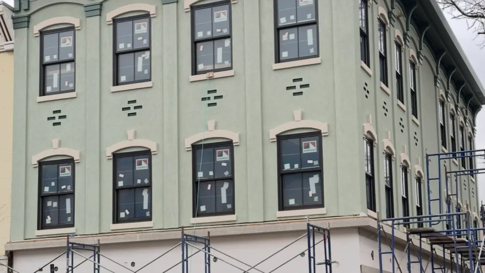 Facade restoration in New York